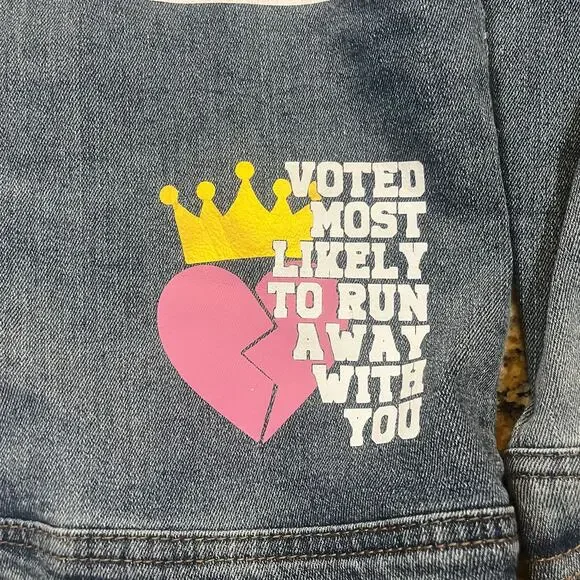 Dollhouse Taylor Swift Lover Denim Jacket Women 3X Hand Painted Custom Swiftie - Picture 7 of 9